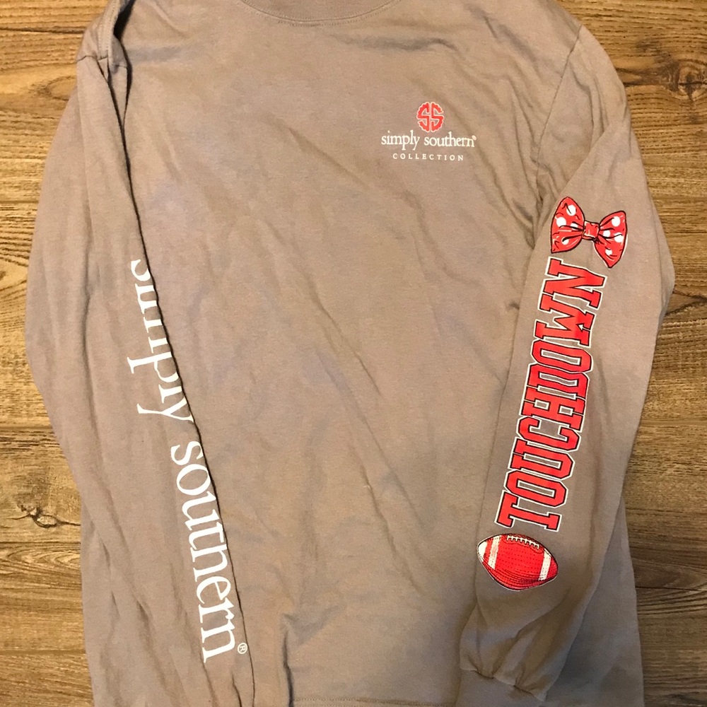 Simply Southern Tailgate Hard Georgia Shirt size S